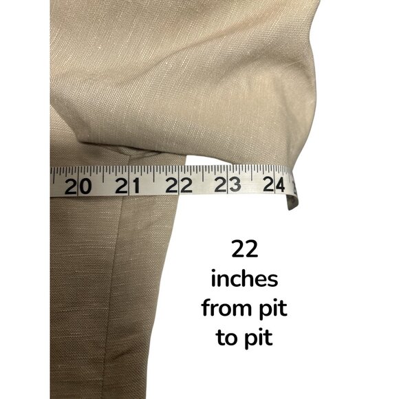 Joe Black Mens Linen Blazer Beige White Fit Two Button Jacket - Picture 10 of 13